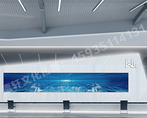 萬國質(zhì)保二手車交易港 服務(wù)臺背景墻logo 三面發(fā)光字